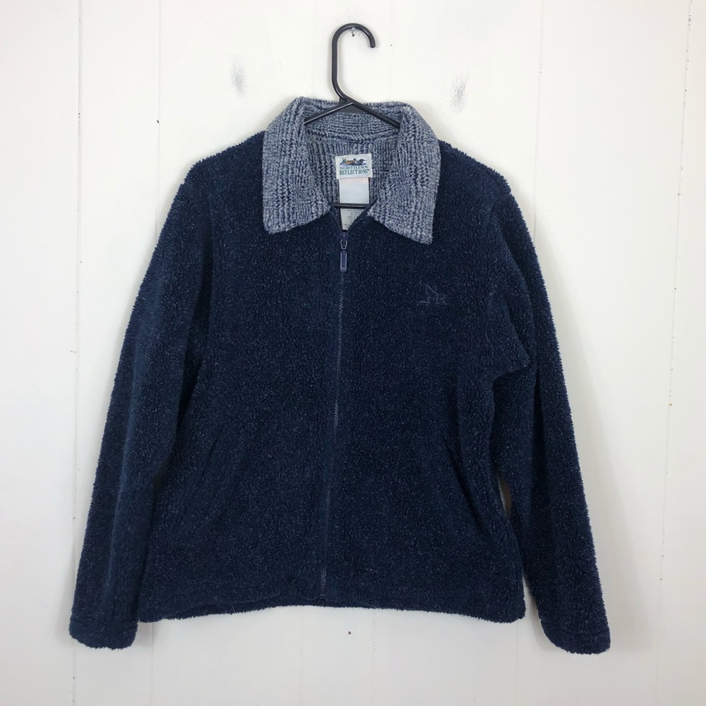 Vintage Thick Fleece‎ Zip Up Sweater Sz S